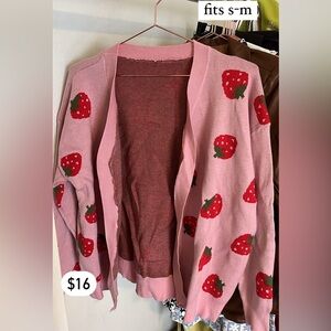 Super cute strawberry cardigan